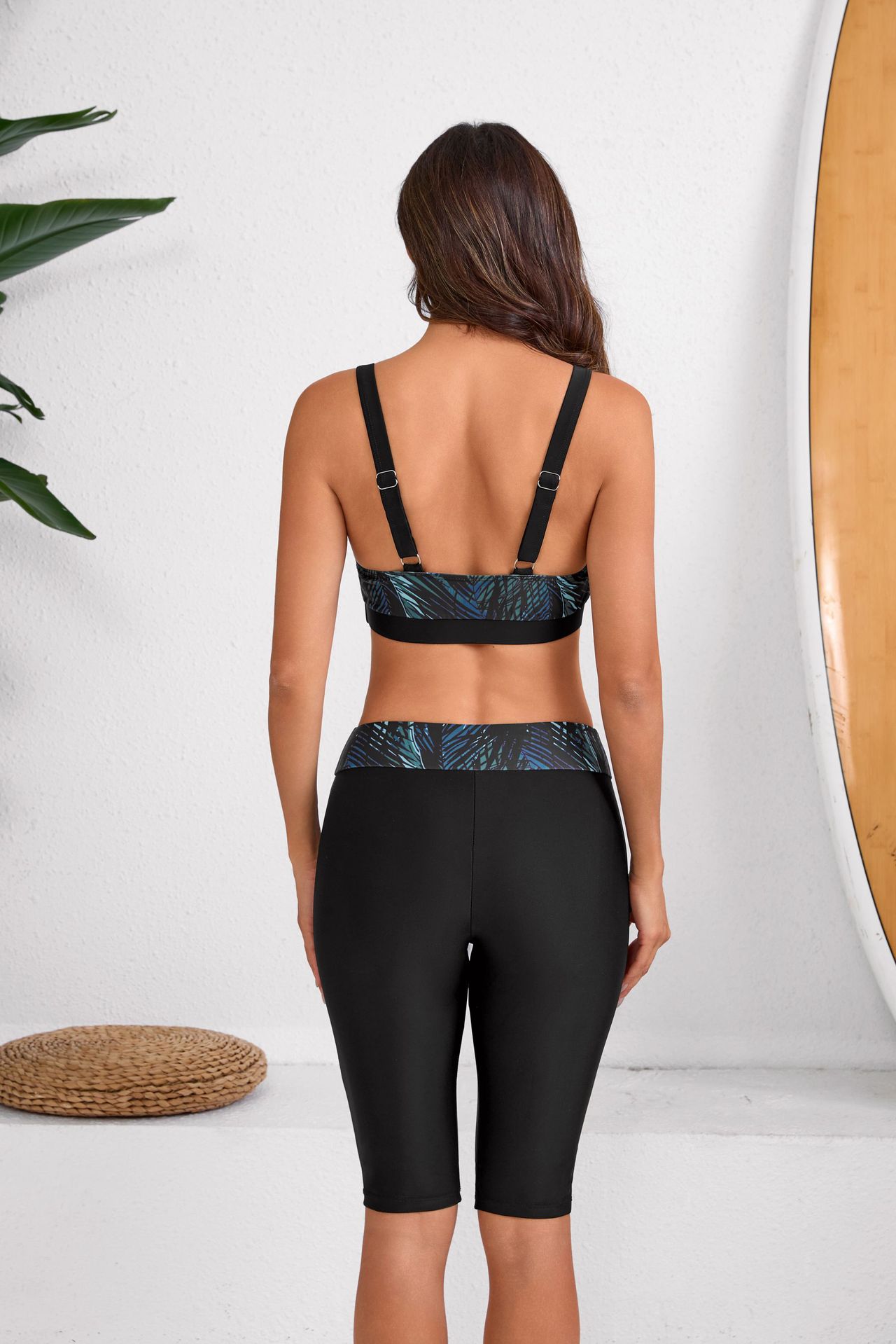 Womens Long Sleeve Rash Guard Swimsuit Set 3-piece Trendy Swimwear With Shorts